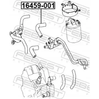 Brzdová hadice Febest 16459-001 Flexibilní palivová hadice
