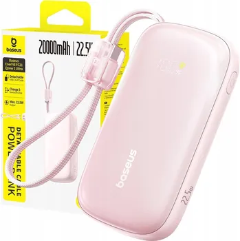Powerbanka POWERBANKA 20000mAh 22.5W BASEUS RYCHLÉ NABÍJENÍ USB-C USB-A KABEL 2V1
