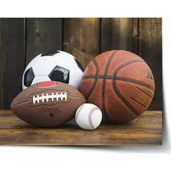 Plakát Sablio Plakát Sportovní míče - 90x60 cm