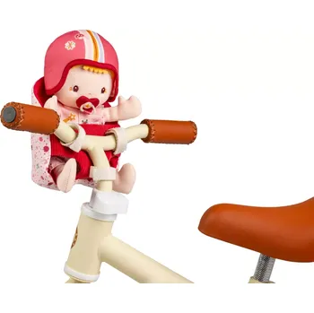 Panenka Lilliputiens látková panenka Lena s cyklosedačkou na řídítka