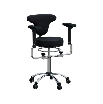 LZ 37 + LZZ područky, židle lékařská, kříž chrom, ekokůže černá