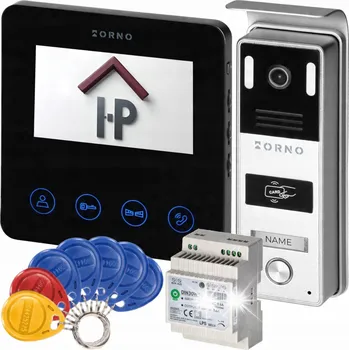 Videotelefon Domovní Telefon LCD 4,3" Čtečka RFID Branka Brána + NAPÁJECÍ ZDROJ NA LIŠTU