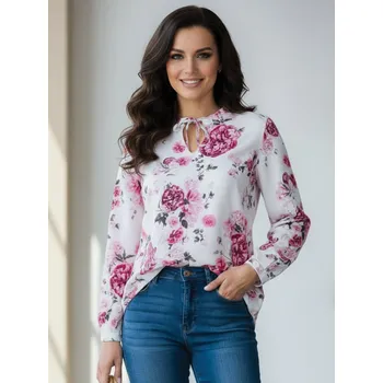 Dámská košile Elegantní dámská halenka VS-DB 1867 květinová, VELIKOST S