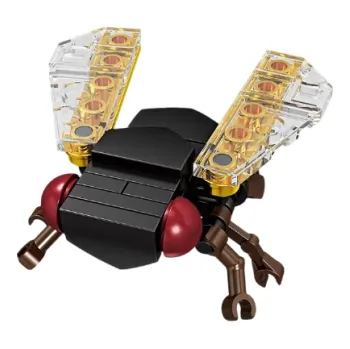 ostatní stavebnice Stavebnice černo hnědá moucha 43 dílků Skládací model hmyzu Průhledná křídla Kreativní stavebnice Pro zábavné skládání a vystavení