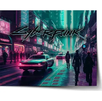 Plakát Sablio Plakát Cyberpunk 2077 Město - 60x40 cm