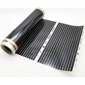 Infračervená topná fólie pro podlahové vytápění 50 x 400 cm Uhlíková řezatelná topná folie v roli pro suchou montáž pod podlahu