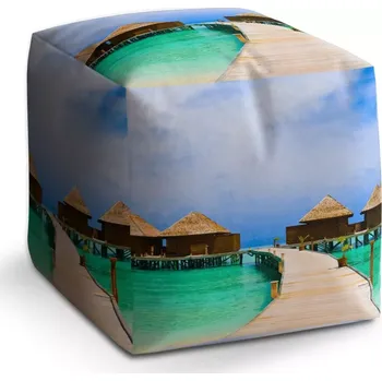 Taburet Sablio Taburet Cube Bungalovy na moři: 40x40x40 cm