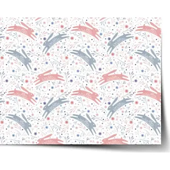 Plakát Sablio Plakát Folklórní zajíčci - 60x40 cm