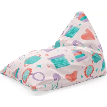 Sedací pytel Sablio Sedací vak Triangl Chrastítko a čepičky: 120 x 100 x 100 cm