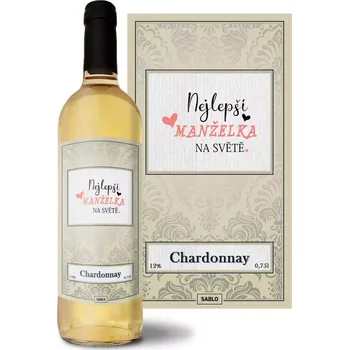 Víno Sablio Bílé víno Nejlepší manželka na světě: 0,75 l