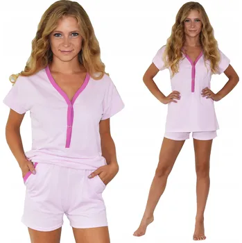 Dámské pyžamo Born2rest dámské pyžamo bavlna růžové, velikost XS