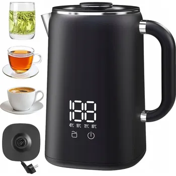 Rychlovarná konvice RYCHLOVARNÁ KONVICE 1,7L 1500W ČERNÁ S REGULACÍ TEPLOTY