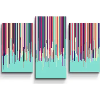 Obraz Sablio Obraz - 3-dílný Stékající barva - 75x50 cm