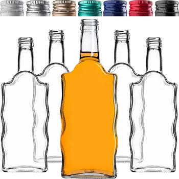 Láhev Skleněná láhev Kadax 500 ml čirá se šroubovacím uzávěrem