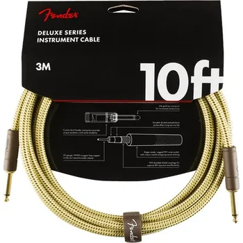 Audio kabel Fender Deluxe Series 10' Instrument Cable Tweed + prodloužená záruka 3 roky