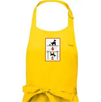 Kuchyňská zástěra Tričko pro odpůrce sraní na chodníku - Pánská zástěra na vaření - Univerzální velikost ( Žlutá )