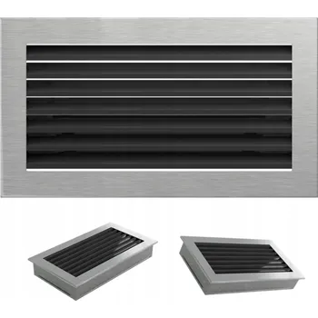 Větrací mřížka Krátká mřížka s povrchovou úpravou pro vtok Kratki šedá