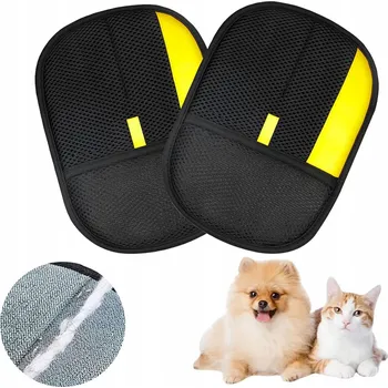 Kosmetika pro psa Rukavice na odstraňování chlupů zvířat pro kočky a psy, na čalounění nábytku, 2 ks