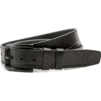 Opasek Black Hand 093-98 pánský černý kožený opasek šíře 38 mm 120 + DÁREK