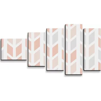 Obraz Sablio Obraz - 5-dílný Světlé kosodélníky - 100x60 cm