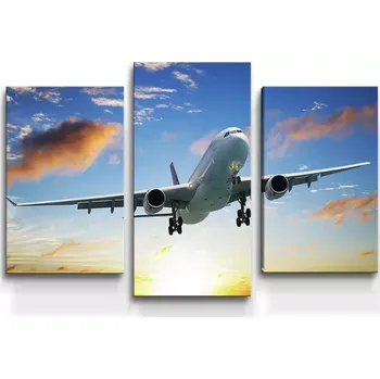 Obraz Sablio Obraz - 3-dílný Letadlo 2 - 75x50 cm
