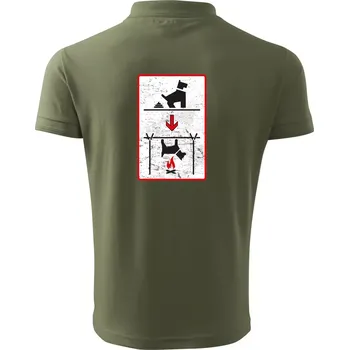 Pánská košile Tričko pro odpůrce sraní na chodníku - Polokošile pánská Pique Polo 203 - 5XL ( Khaki )
