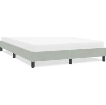 vidaXL Rám postele bez matrace světle šedá 140x210 cm samet