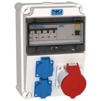 Rozvaděč N.G. Elektro Zásuvková skříň nástěnná SC 53 024 PM.01 jištěná s chráničem