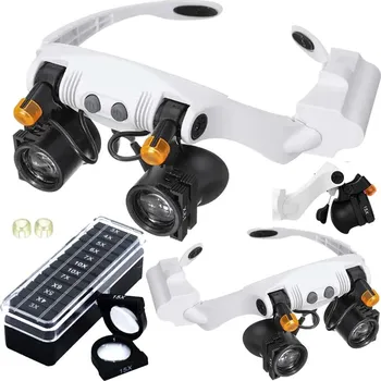 Lupa HLAVOVÁ LUPA BRÝLE PRECIZNÍ BRÝLOVÁ LUPA 3X/4X/5X/6X/7X/10X/15X