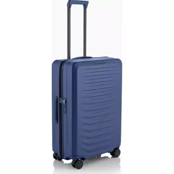 PORSCHE DESIGN Roadster Hardcase Trolley M Kufr cestovní zavazadlo lehké skořepinové TSA modré matné (Lehký středně velký kufr s tvrdou skořepinou, rozšiřitelným objemem, TSA zámkem, hladkými kolečky a ergonomickou teleskopickou rukojetí s více zarážkami.