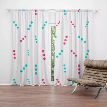 Závěs Sablio Závěs Tečkované čárky: 2ks 140x250cm