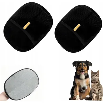 Kosmetika pro psa 2 KS Rukavice pro odstranění chlupů domácích mazlíčků pro kočky a psy