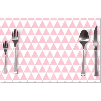 prostírání Sablio Prostírání Růžové a bílé trojúhelníky: 40x30cm