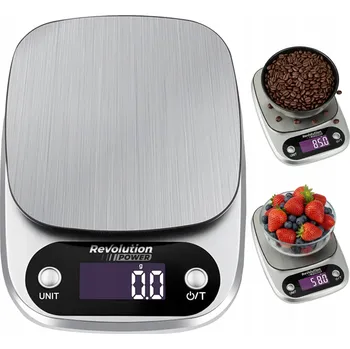 Kuchyňská váha KUCHYŇSKÁ ELEKTRONICKÁ VÁHA PŘESNÁ 1G/5000G S DISPLEJEM OCELOVÁ