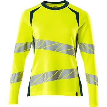 Pánské tričko MASCOT® Triko s dlouhým rukávem Hi-vis žlutá/tmavě petrolejová Velikost: 2XL