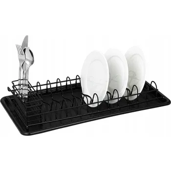 Odkapávač na nádobí ODKAPÁVAČ NA NÁDOBÍ STOJÍCÍ KOMPAKTNÍ ČERNÝ NAD DŘEZ