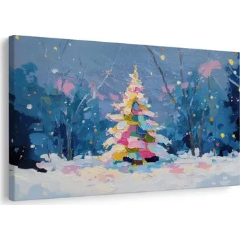 Obraz Dovido Obraz vánoční strom v zimní krajině