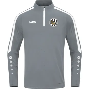 Pánské oblečení JAKO Mikina s krátkým zipem a logem FCHK vel. 3XL, šedá