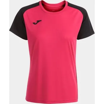 Dámské/Dívčí sportovní tričko JOMA ACADEMY IV SHORT SLEEVE T-SHIRT FUCHSIA BLACK Velikost: 12 (2XS), Barva: FUCHSIA-BLACK