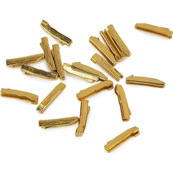 Zip Spodní koncovka na opravu kovového dvoucestného zipu, střední, 1 zlatá