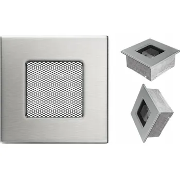 Větrací mřížka KRATKI Krbová mřížka 11x11 BASIC broušený nerez