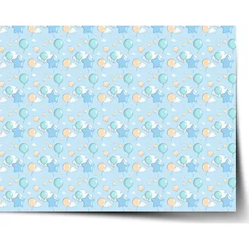 Plakát Sablio Plakát Balónky a hvězdy - 90x60 cm