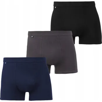 Boxerky Pánské Spodní prádlo boxerky klasické padnoucí, hladká Bavlna 3 kusy, MORAJ M