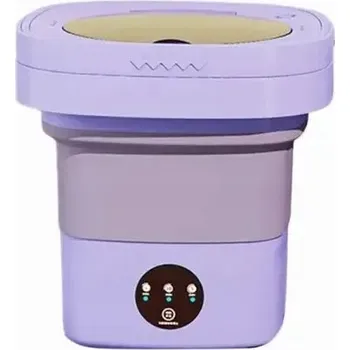 Pračka Mini automatická skládací cestovní pračka 8L fialová