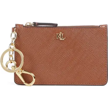 Peněženka Lauren Ralph Lauren Pouzdro na kreditní kartu 8cm, L, hnědá, kůže, 230525