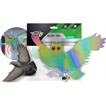 Odpuzovač zvířat Odpuzovač No-Pest - Hologramová sova se zvonečkem