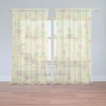 Záclona Sablio Záclony Hvězdy, květy a puntíky: 2ks 150x250cm