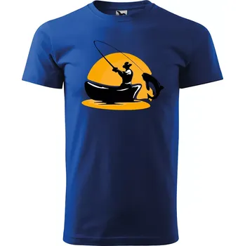 Sablio Tričko s potiskem Rybář 1 - modré 2XL