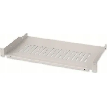 Racková skříň Police 1U 255mm 19" pro montáž do racku, perforovaná, 2 body uchycení