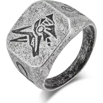 Prsten Prsten z chirurgické oceli Anubis – Průvodce mrtvých - Velikost prstenu 64 (US 11)